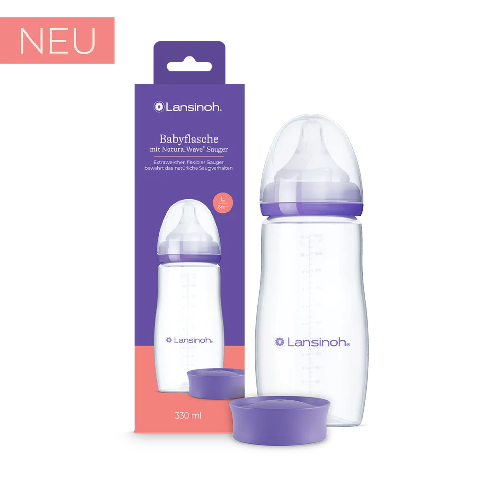 lansinoh-naturalwave-babyflasche-mit-sauger-l-330-ml image 1