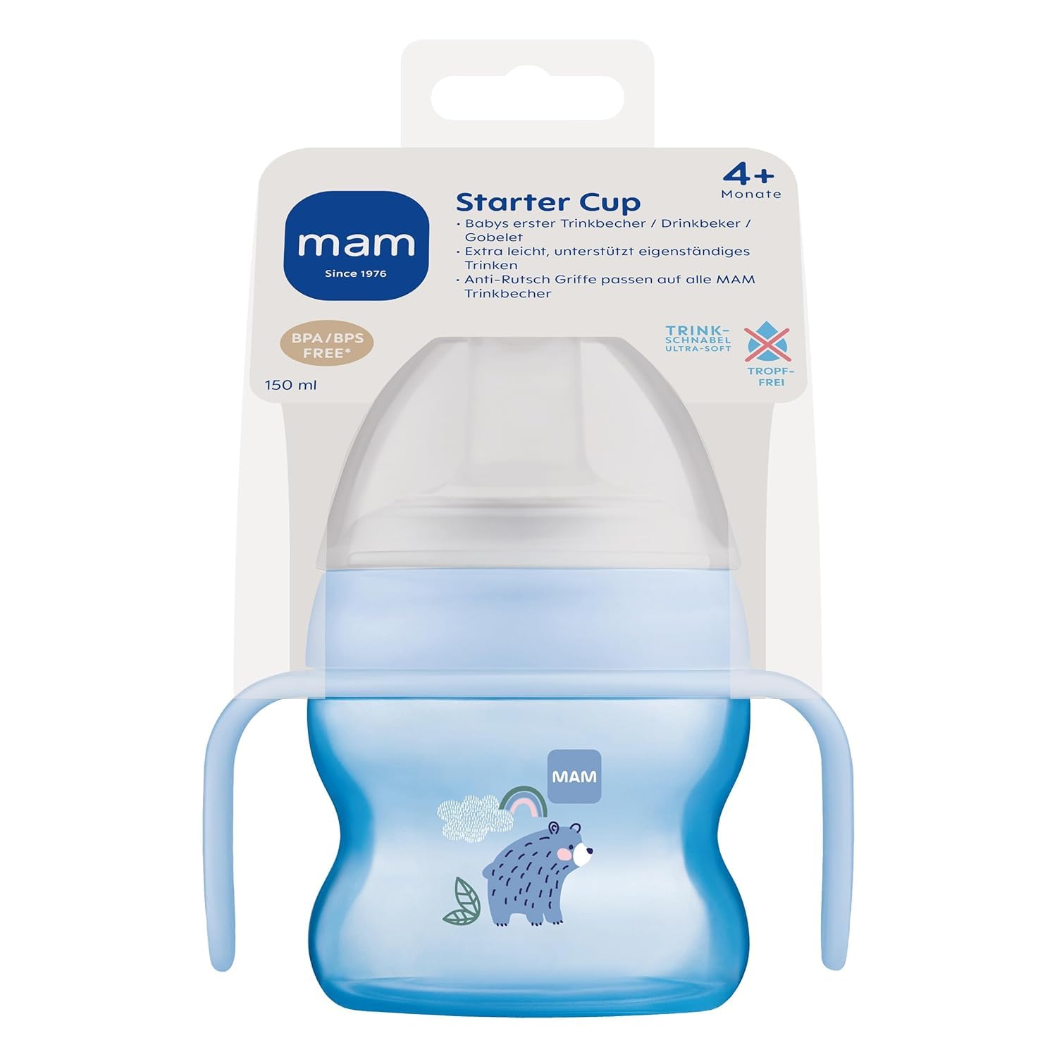 mam-starter-cup-trinklernbecher-150-ml-rutschsichere-griffe-ab-4-monate-b-r image 2