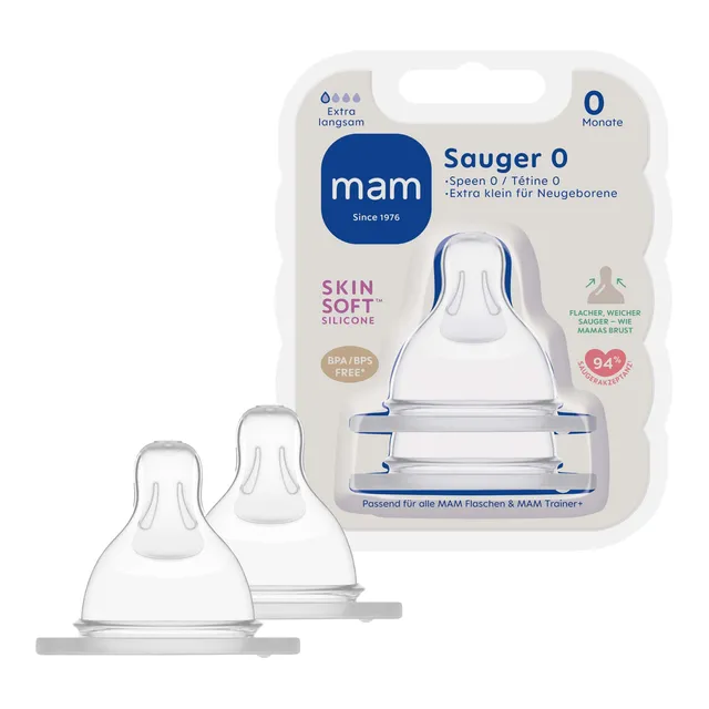 mam-sauger-gr-0-skinsoft-silikon-langsamer-durchfluss-2er-set-f-r-mam-weithalsfl image 1