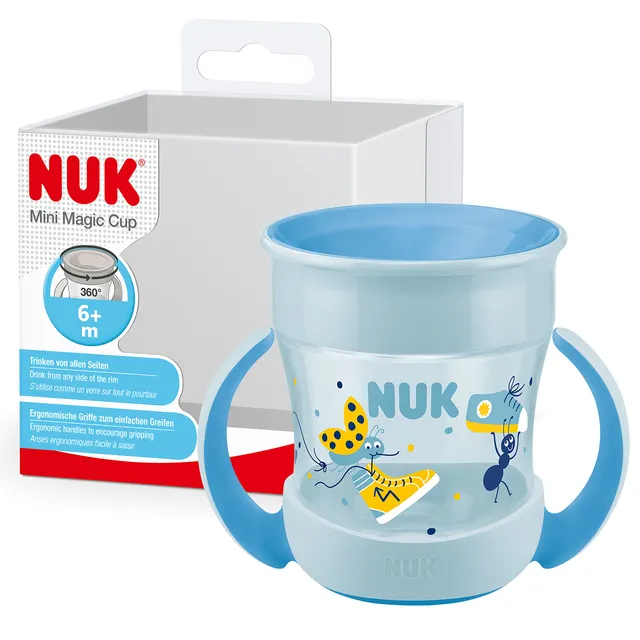 nuk-mini-magic-cup-trinklernbecher-160-ml-6-monate-360-trinkrand-blauer-marienk- image 1