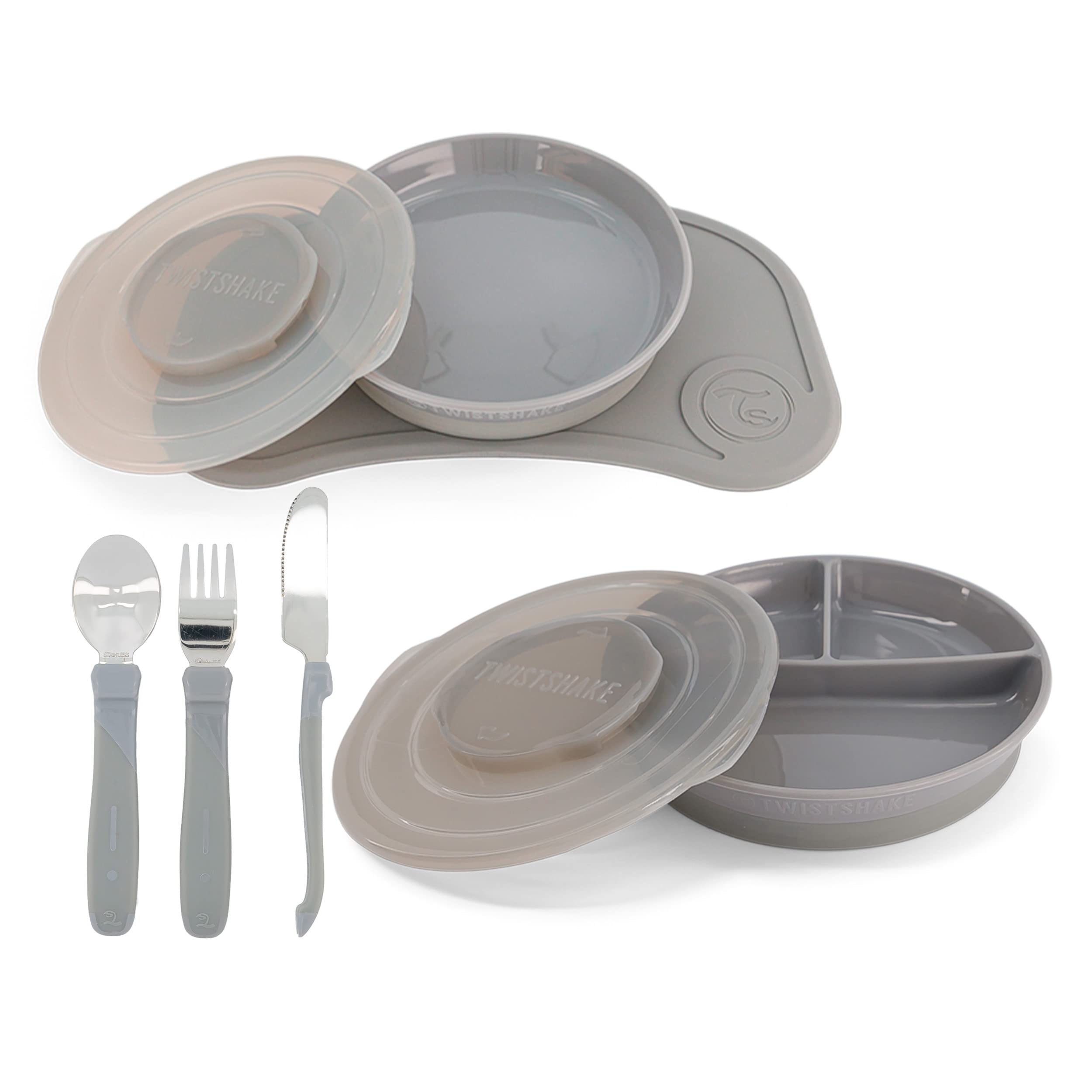 twistshake-babygeschirr-set-6-teilig-silikon-tischset-teller-geteilter-teller-3- image 1
