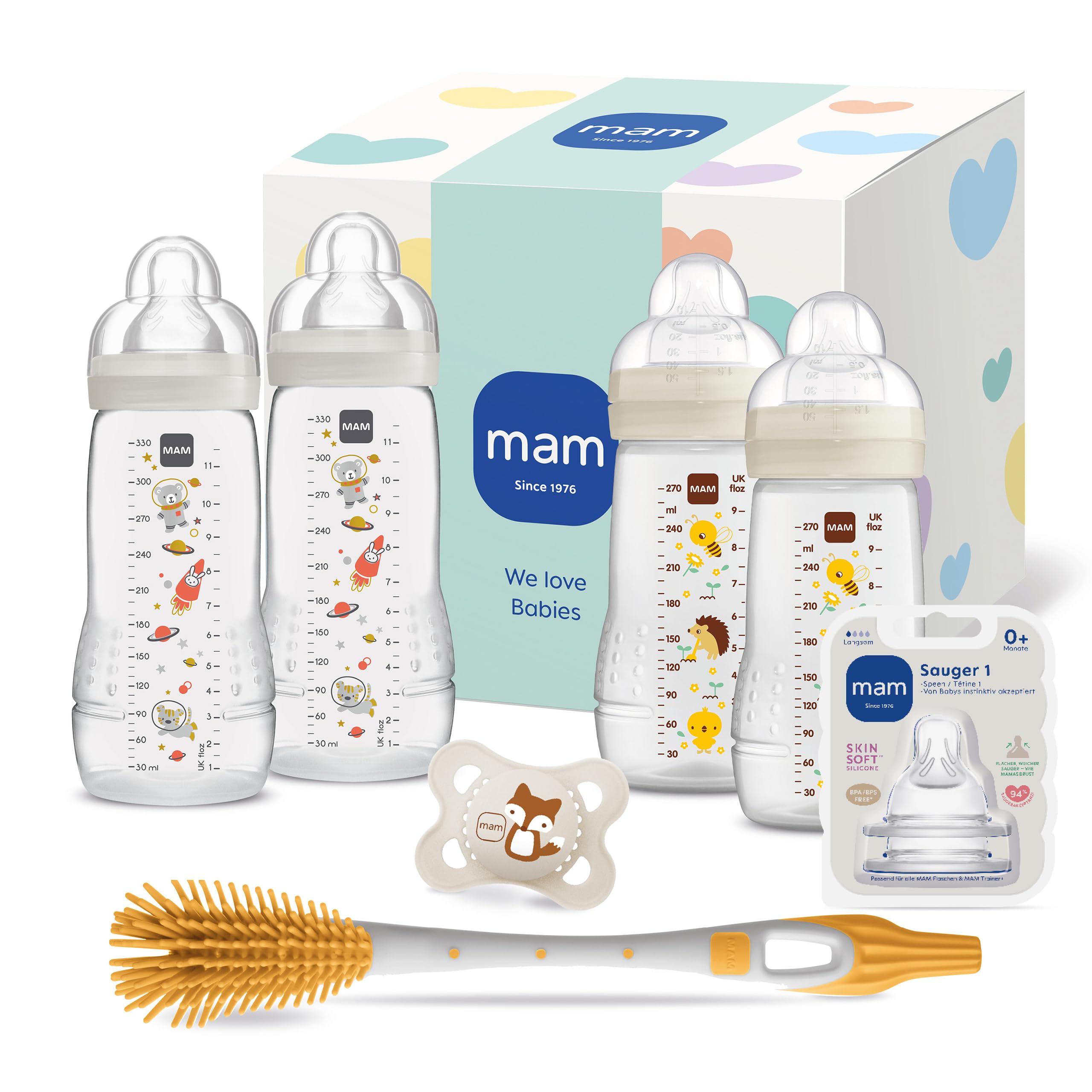 mam-easy-active-babyflaschen-set-0-monate-4-flaschen-1-schnuller-1-sauger-1-soft image 1