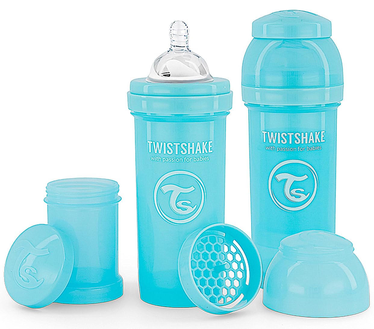twistshake-2x-anti-kolik-babyflasche-mit-milchpulverbeh-lter-und-mixer-260-ml-si image 1