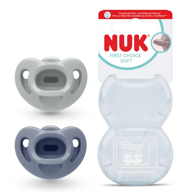 nuk-first-choice-soft-baby-schnuller-0-6-monate-100-silikon-kieferorthop-disch-g image 1