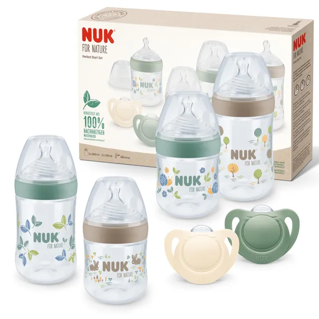 nuk-for-nature-perfect-start-set-4-babyflaschen-2x150-ml-2x260-ml-2-schnuller-0- image 1