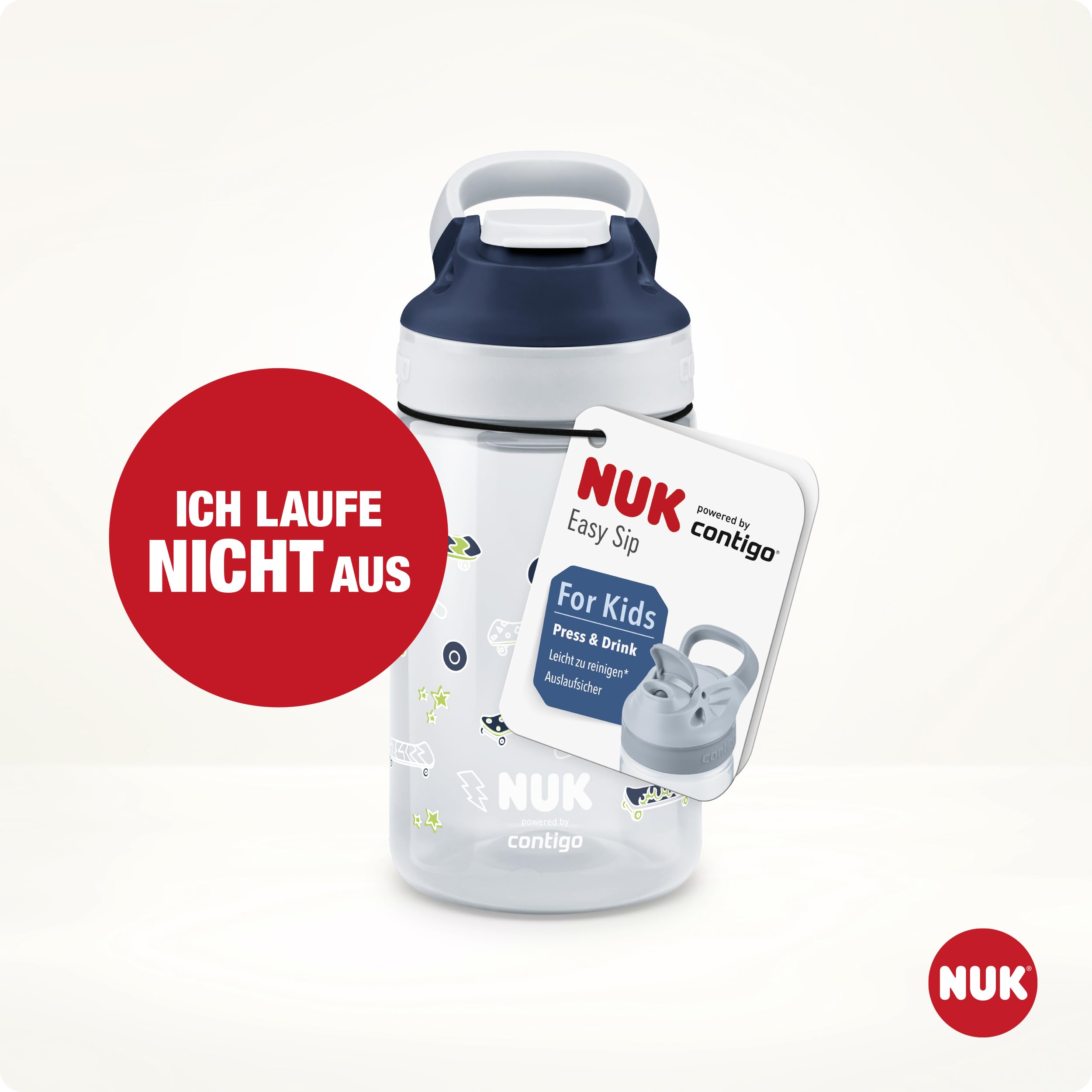 nuk-by-contigo-easy-sip-cup-trinkflasche-420-ml-auslaufsicher-tritan-skater image 2