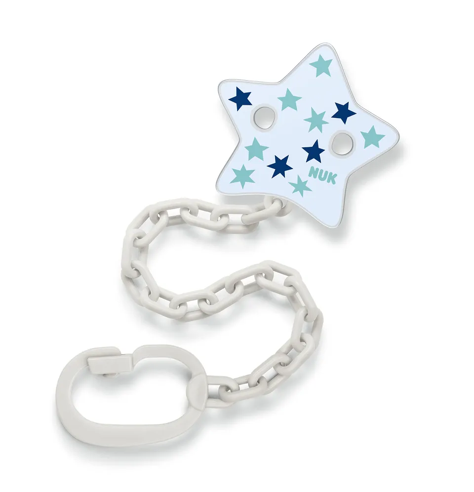 nuk-schnullerkette-mit-clip-f-r-schnuller-mit-ring-bruchsicher-blaue-sterne image 1
