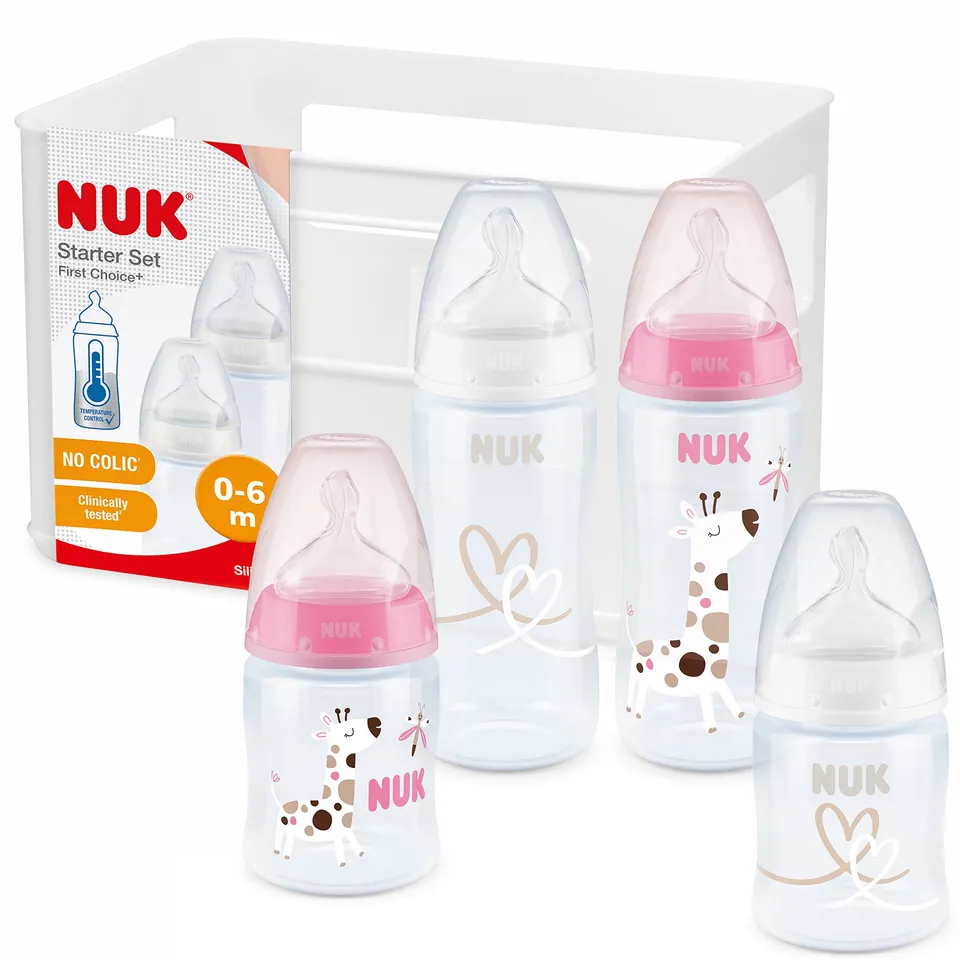 nuk-first-choice-babyflaschen-starter-set-0-6-monate-4-flaschen-mit-temperature- image 1