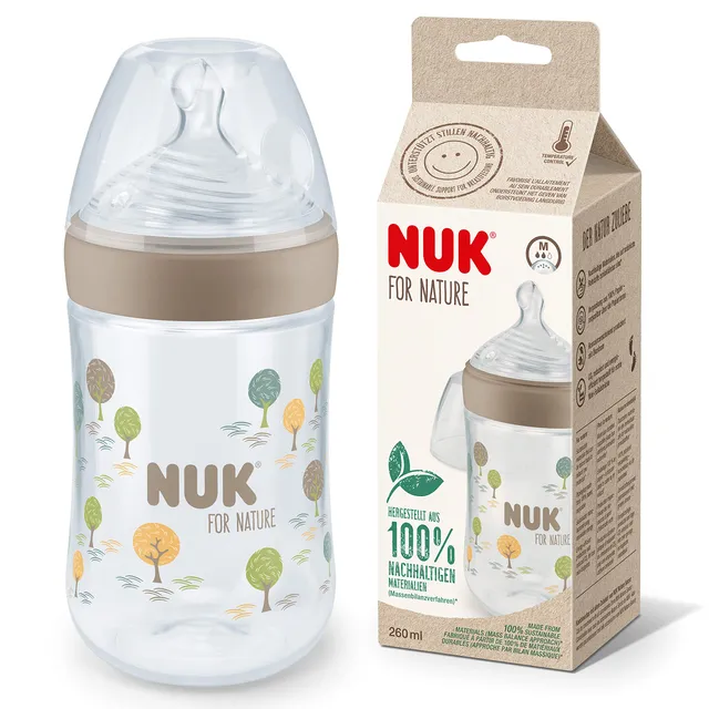 nuk-for-nature-babyflasche-260-ml-mittelgro-er-trinksauger-anti-colic-temperatur image 1