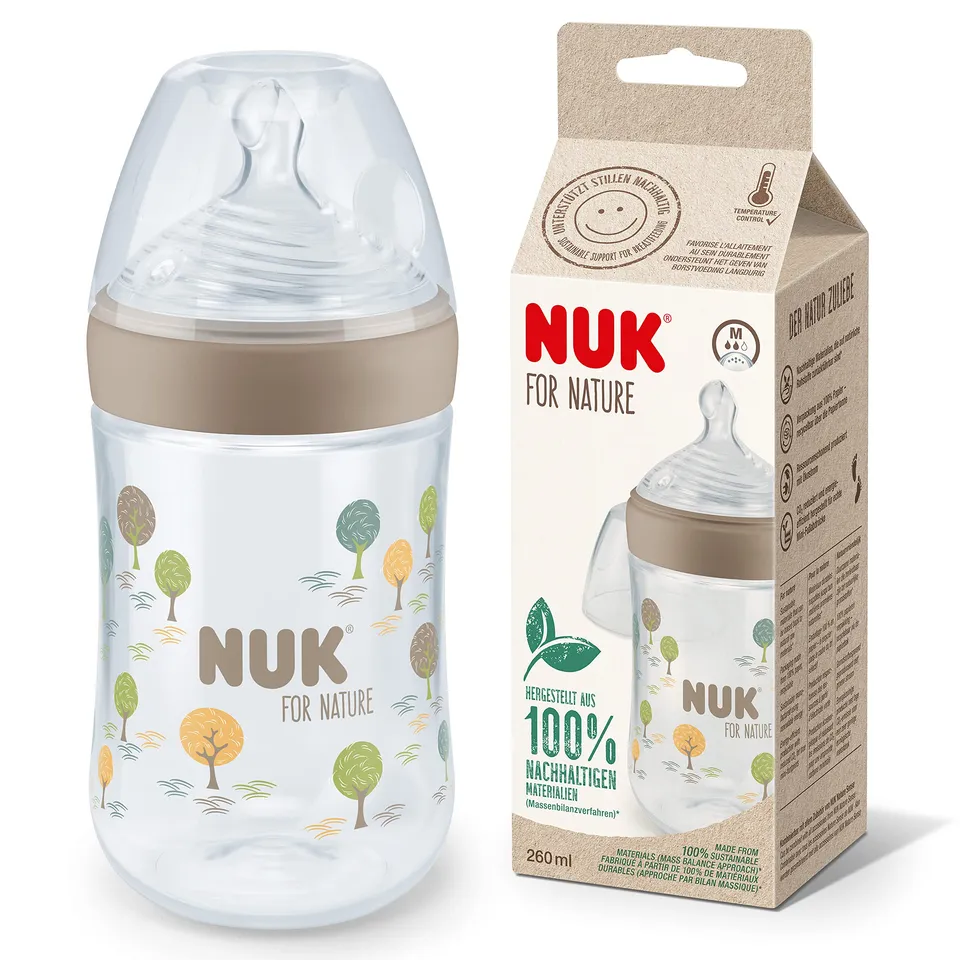 nuk-for-nature-babyflasche-260-ml-mittelgro-er-trinksauger-anti-colic-temperatur image 1