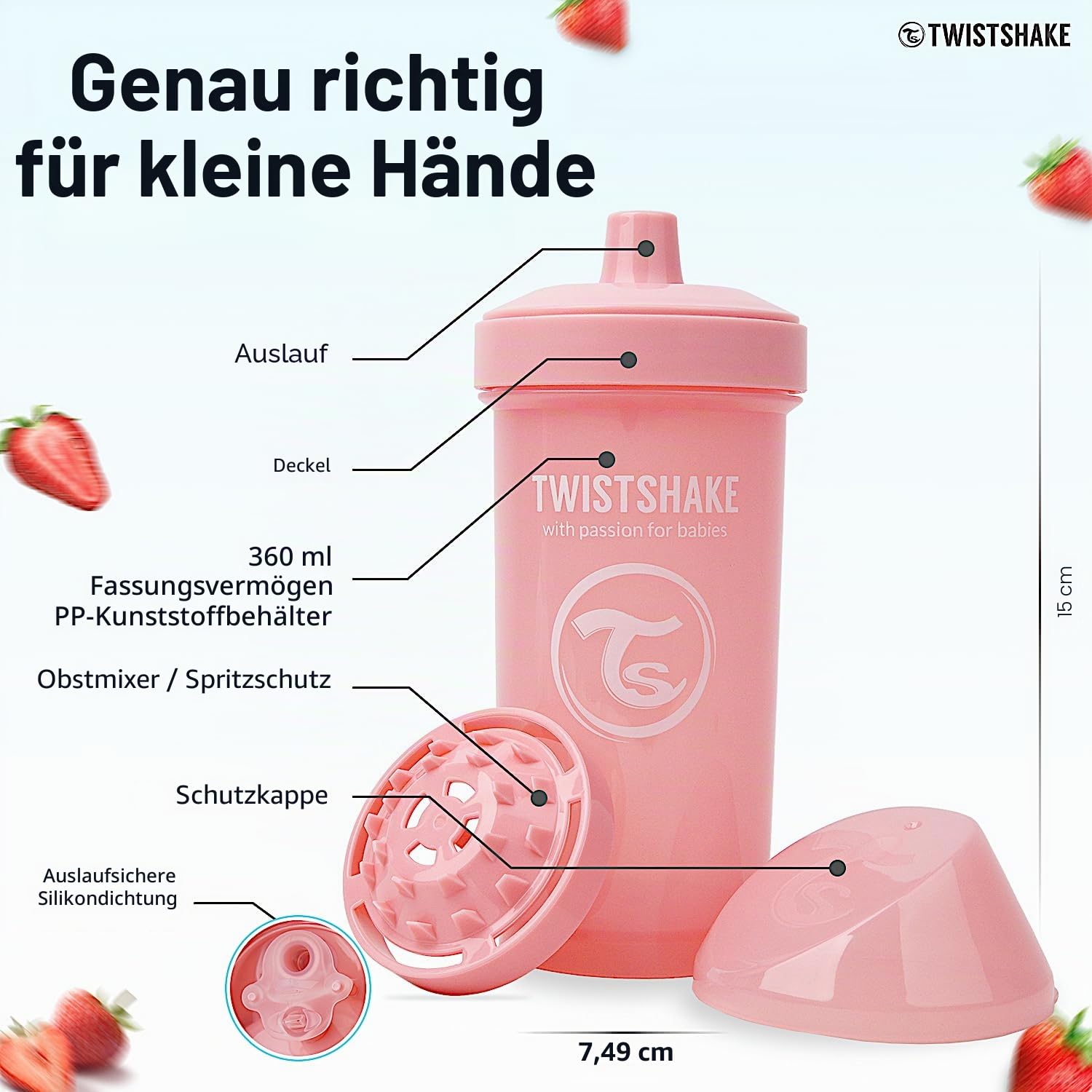 twistshake-kid-cup-trinkbecher-360-ml-auslaufsicher-mit-fruchtmixer-rosa image 4