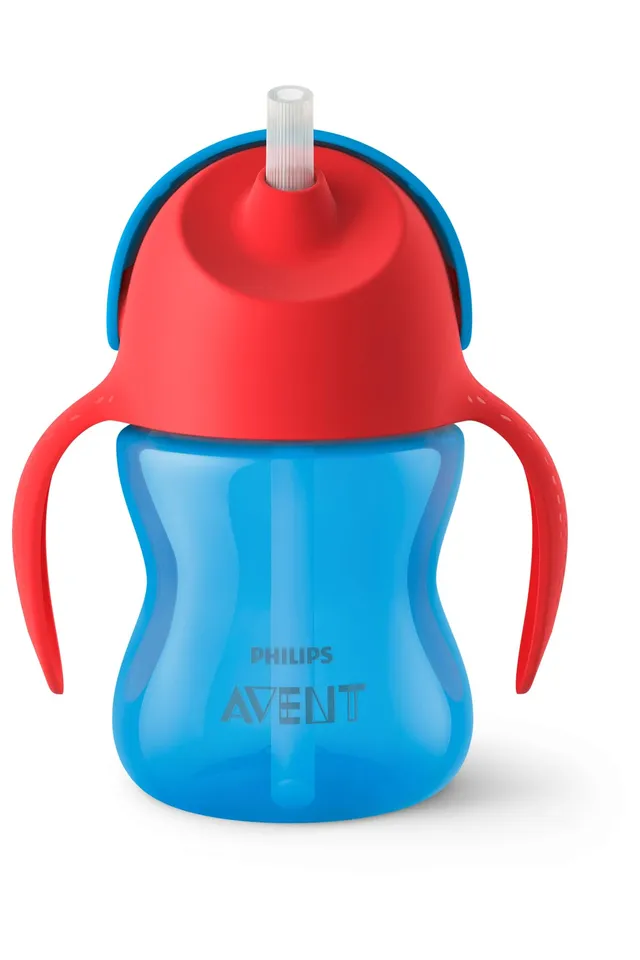 philips-avent-scf796-01-strohhalmbecher-blau-200-ml-becher-mit-gebogenem-strohha image 1