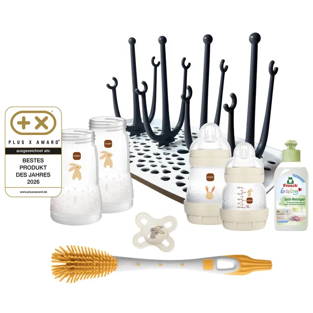 mam-easy-start-geschenkset-mit-trockengestell-0-monate-2-babyflaschen-2-flaschen image 1