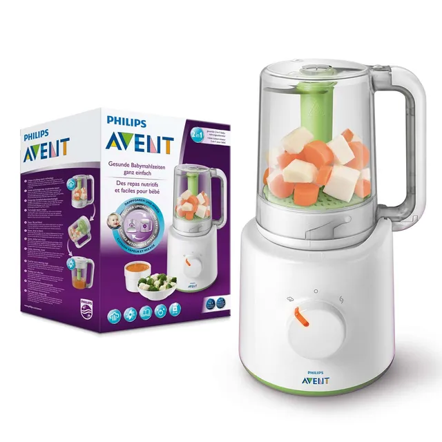 philips-avent-2-in-1-babynahrungszubereiter-dampfgarer-und-mixer-800-ml-modell-s image 1