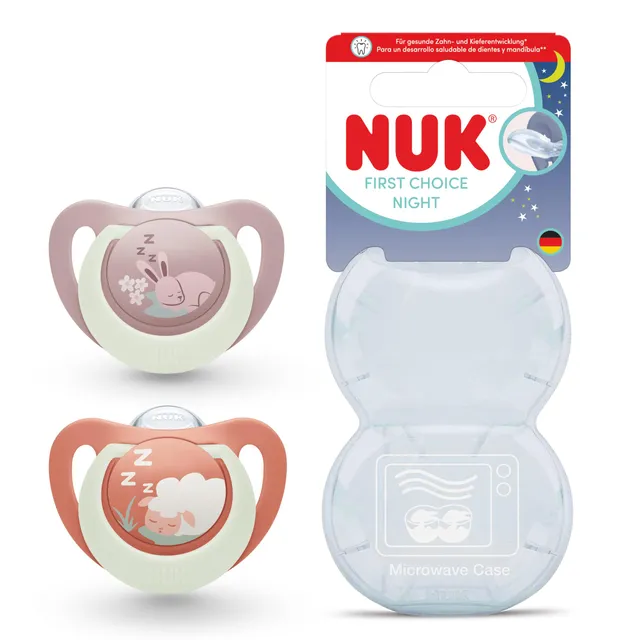 nuk-first-choice-night-baby-schnuller-0-6-monate-orthodontisch-im-dunkeln-leucht-2 image 1