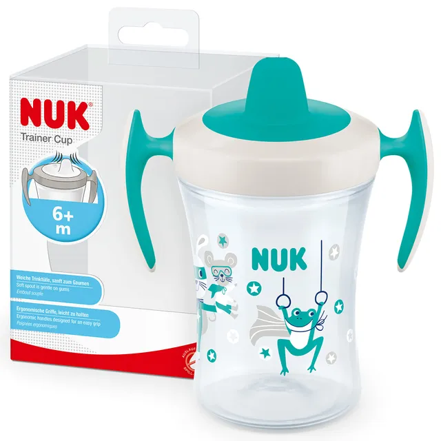 nuk-trainer-cup-trinklernbecher-230-ml-6-monate-auslaufsicher-gr-ner-frosch image 1