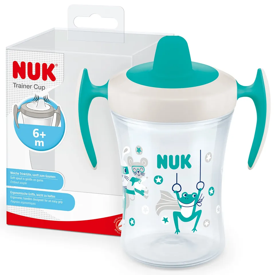 nuk-trainer-cup-trinklernbecher-230-ml-6-monate-auslaufsicher-gr-ner-frosch image 1