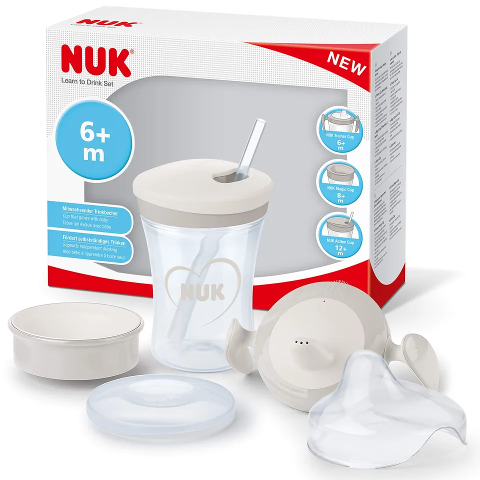 nuk-3-in-1-trinklernset-mit-trainer-cup-magic-360-und-action-cup-230-ml-ab-6-mon image 1