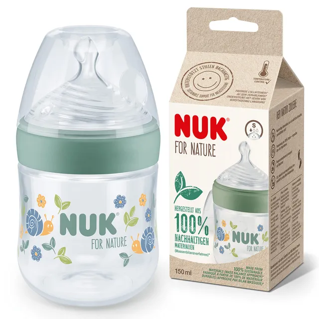 nuk-for-nature-babyflasche-150-ml-anti-colic-trinksauger-aus-silikon-temperature image 1