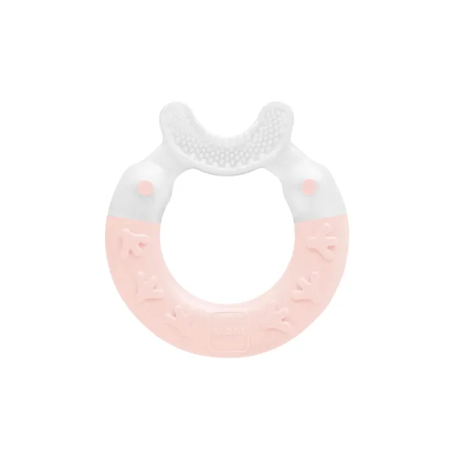 mam-bite-brush-bei-ring-rosa-zahnungshilfe-mit-weichen-borsten-ab-3-monaten-bpa- image 1