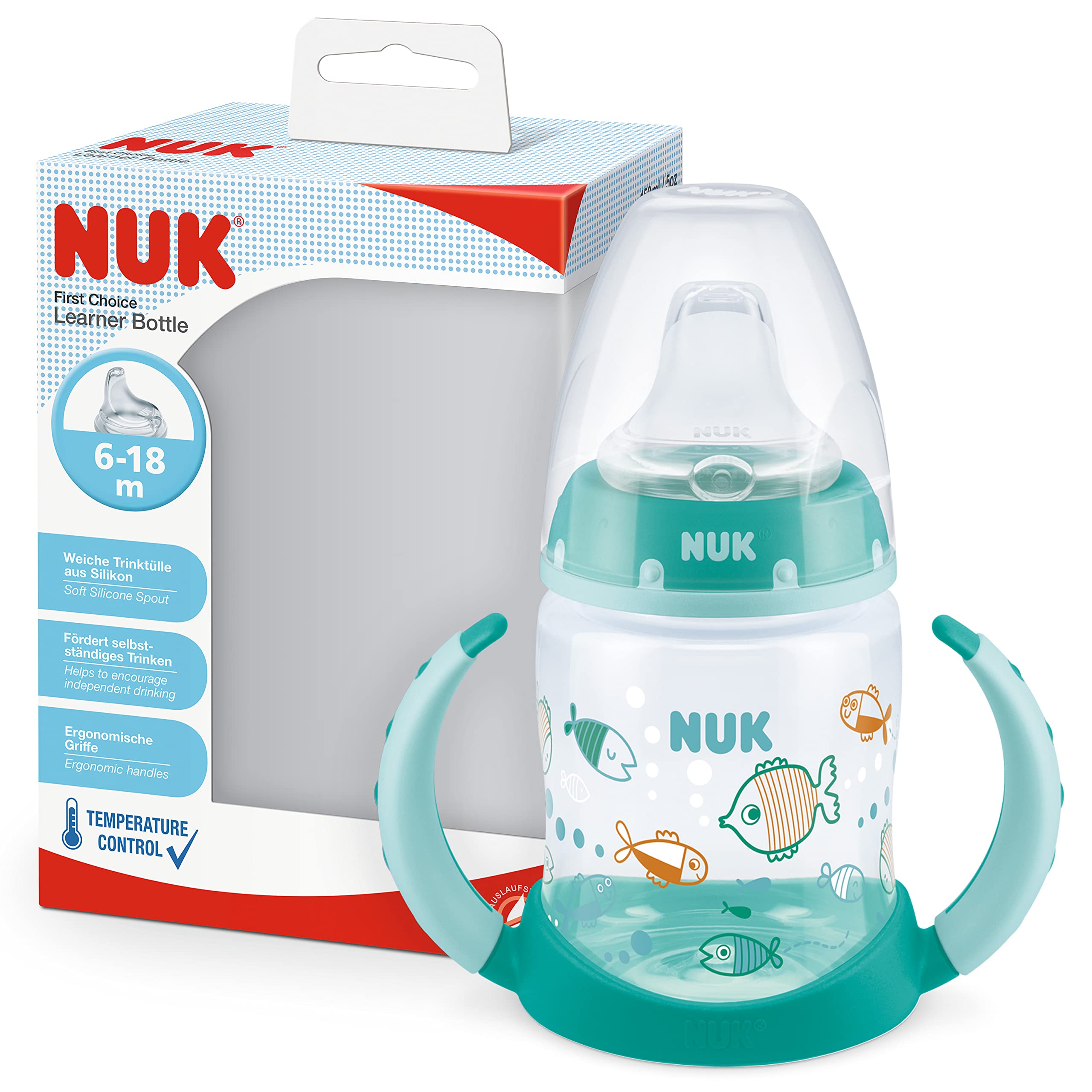 nuk-first-choice-trinklernbecher-6-18-monate-150-ml-mit-griffen-und-orthodontisc image 1