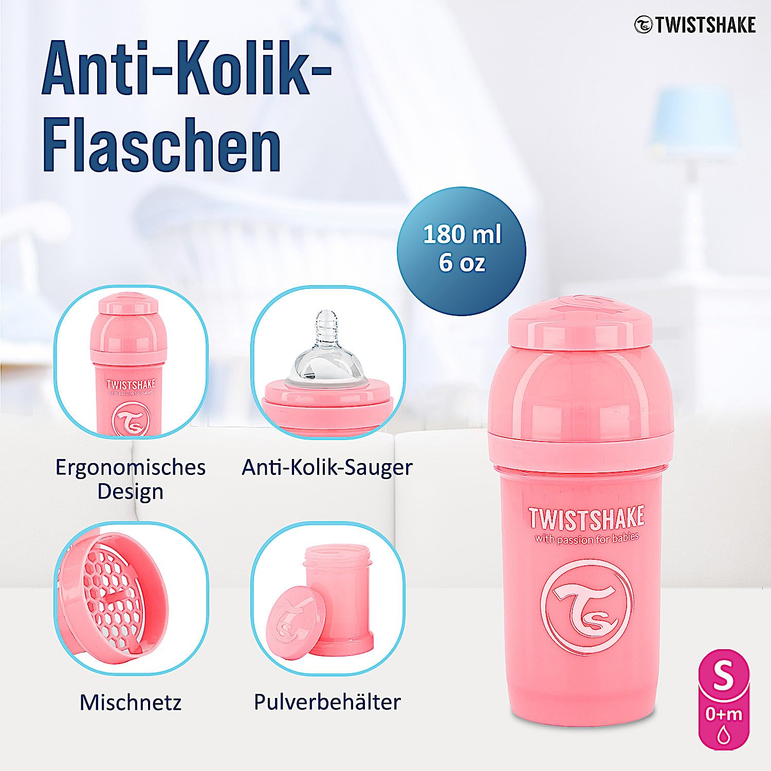 twistshake-anti-kolik-babyflasche-mit-milchpulverbeh-lter-und-mixer-180-ml-rosa- image 2