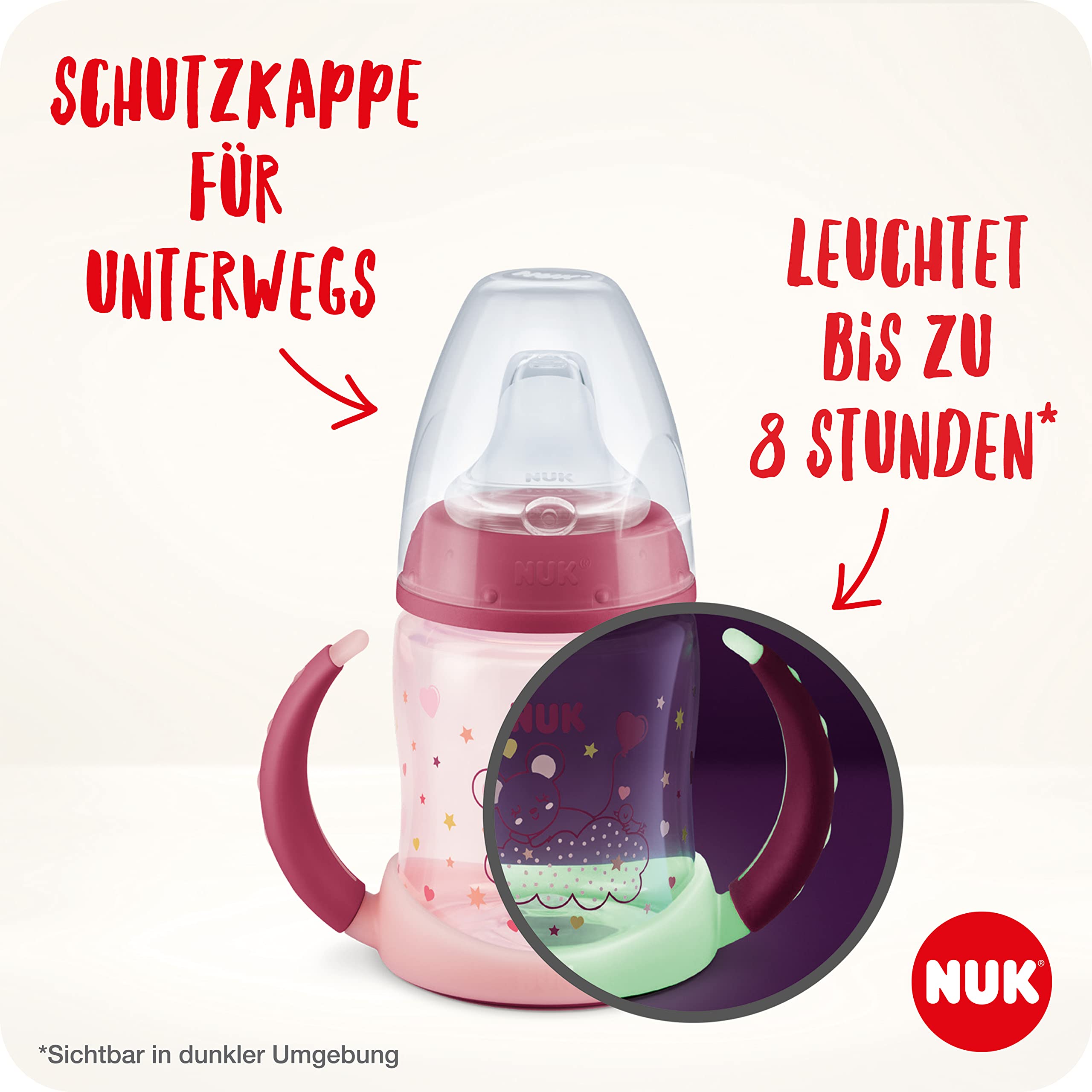 nuk-first-choice-trinklernbecher-night-150-ml-leuchtet-im-dunkeln-mit-haltegriff image 5