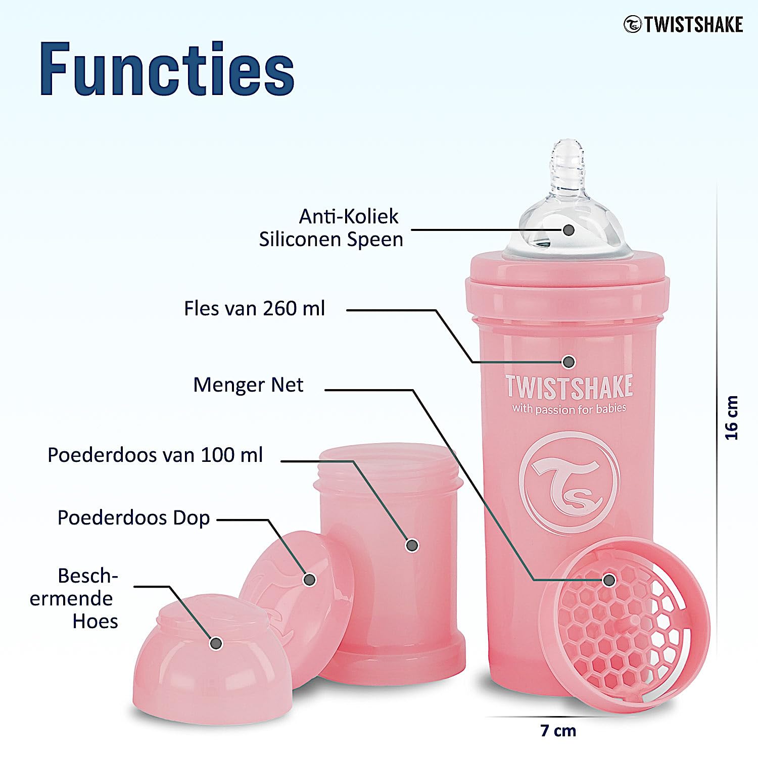 twistshake-anti-kolik-babyflasche-mit-milchpulverbeh-lter-und-mixer-260-ml-rosa- image 4