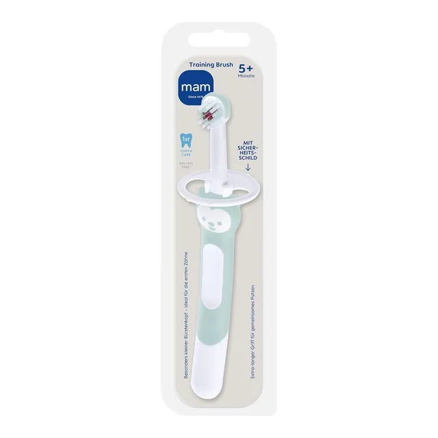 mam-training-brush-baby-zahnb-rste-langer-griff-ab-5-monaten-t-rkis image 1