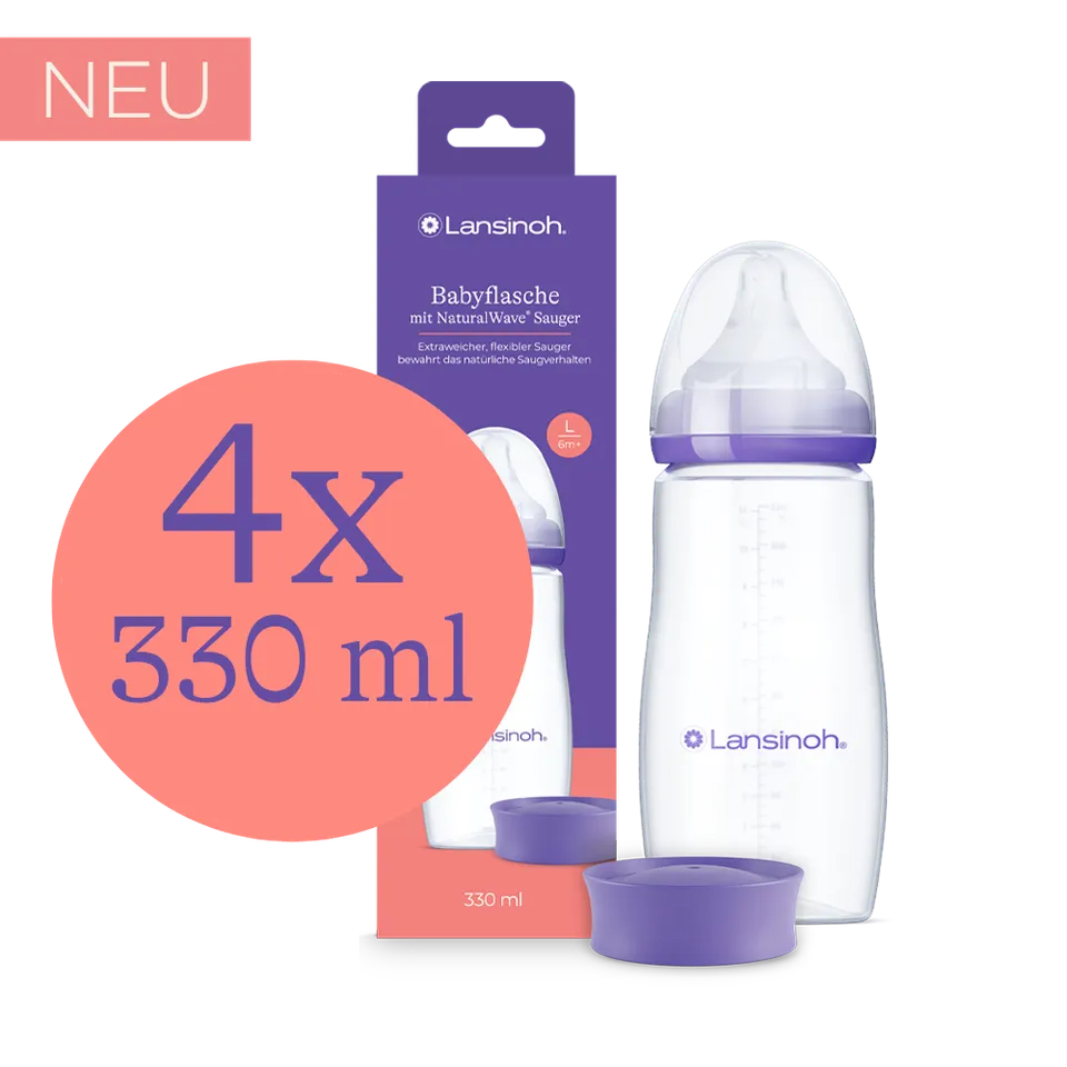 lansinoh-babyflasche-mit-naturalwave-sauger-l-4-x-330-ml image 1