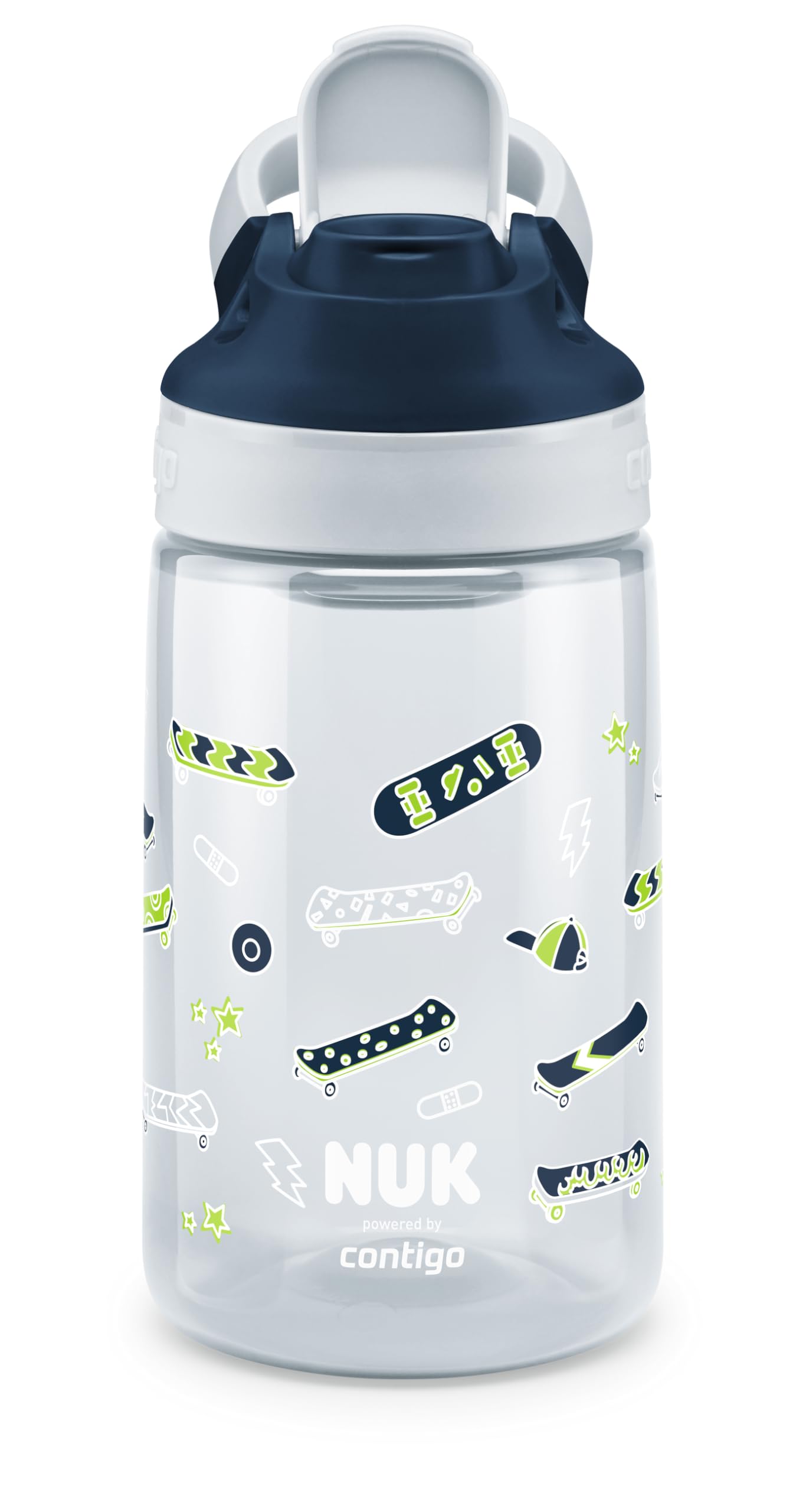 nuk-by-contigo-easy-sip-cup-trinkflasche-420-ml-auslaufsicher-tritan-skater image 1