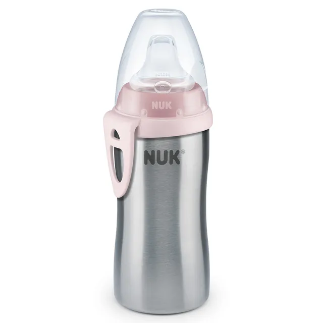 nuk-active-cup-trinklernflasche-aus-edelstahl-215-ml-ab-12-monaten-rosa-auslaufs image 1