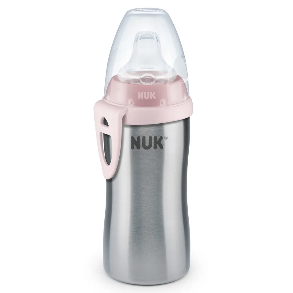 nuk-active-cup-trinklernflasche-aus-edelstahl-215-ml-ab-12-monaten-rosa-auslaufs image 1