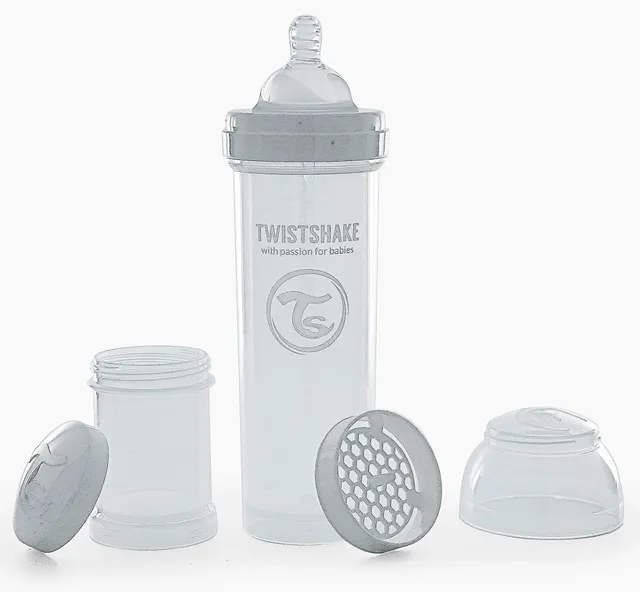 twistshake-anti-kolik-babyflasche-330-ml-mit-milchpulverbeh-lter-und-mixer-schne image 1