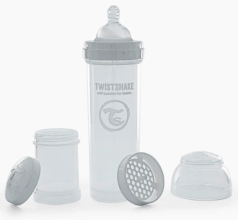 twistshake-anti-kolik-babyflasche-330-ml-mit-milchpulverbeh-lter-und-mixer-schne image 1