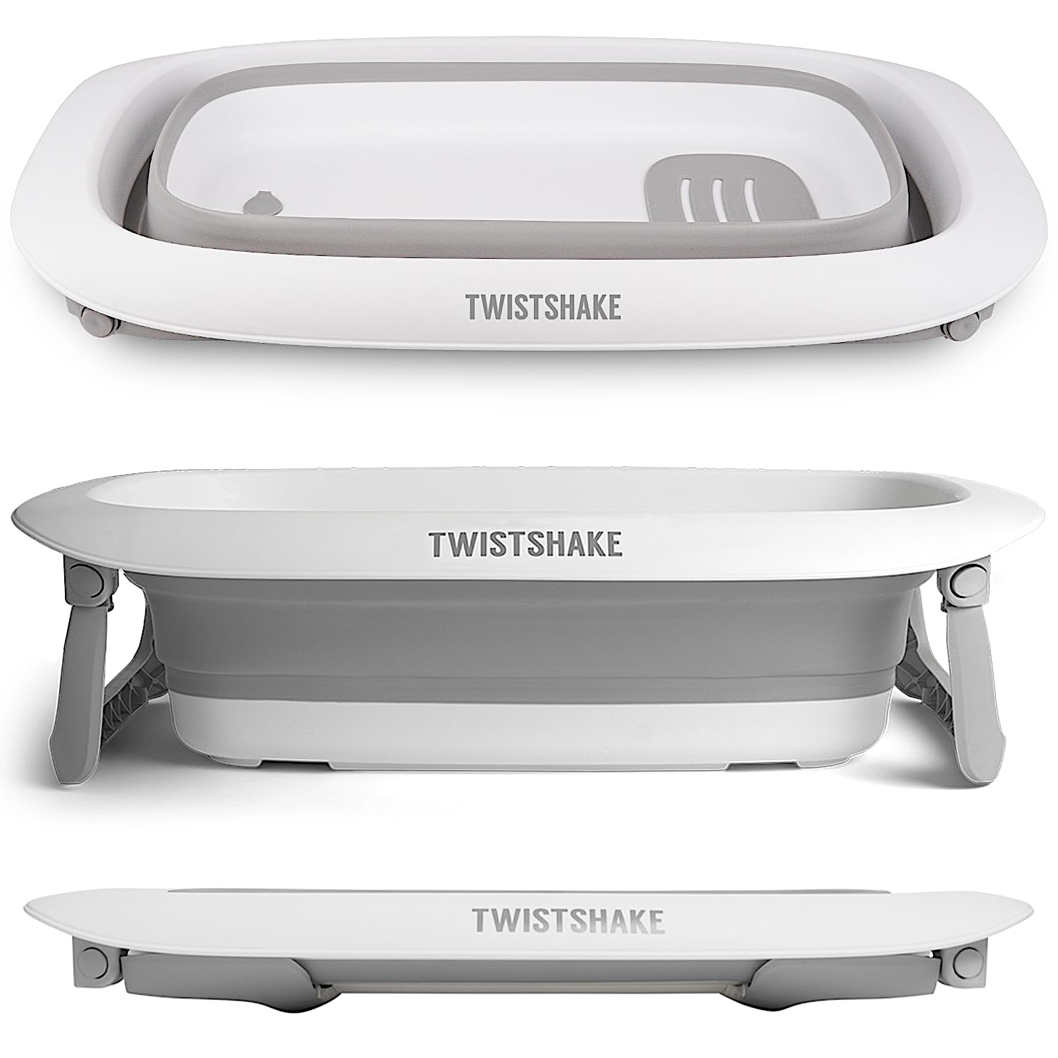 twistshake-faltbare-babybadewanne-rutschfest-30l-grau-wei image 2