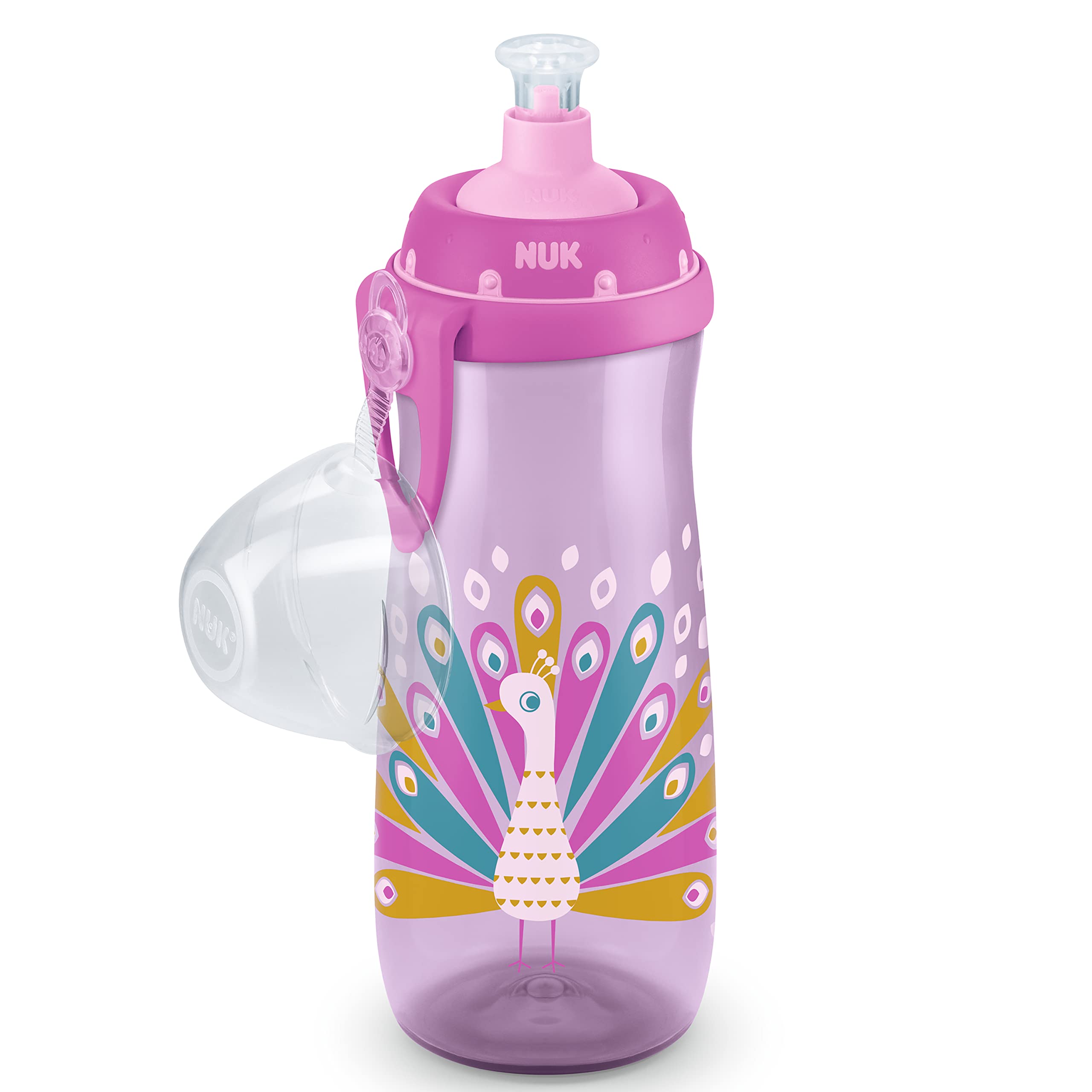 nuk-sports-cup-kinder-trinkflasche-mit-cham-leon-effekt-450-ml-ab-24-monaten-aus image 2