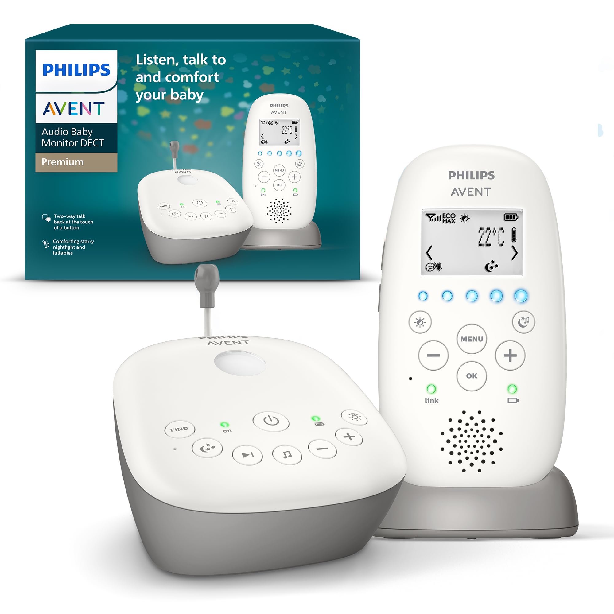 philips-avent-audio-babyphone-mit-dect-technologie-eco-mode-sternenhimmel-gegens image 1