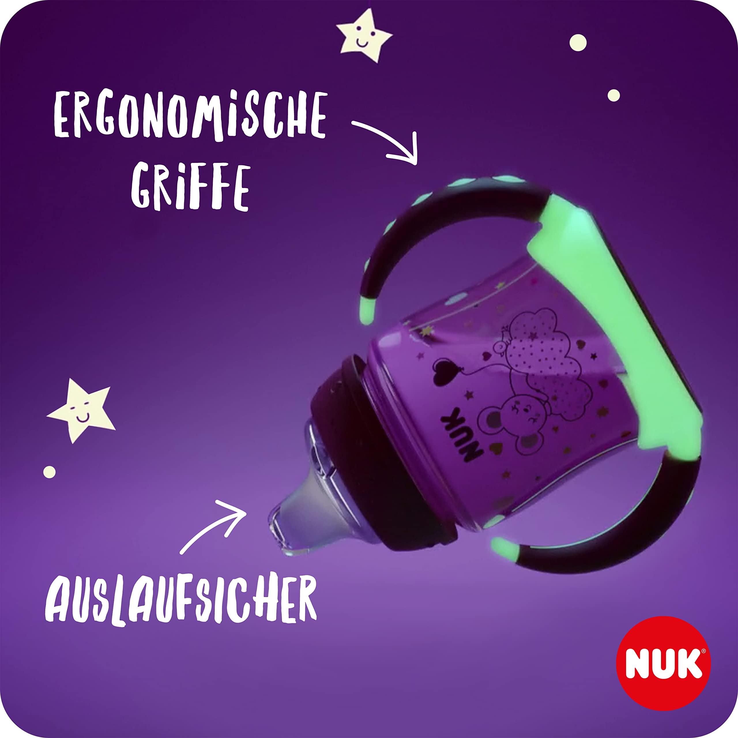 nuk-first-choice-trinklernbecher-night-150-ml-leuchtet-im-dunkeln-mit-haltegriff image 3