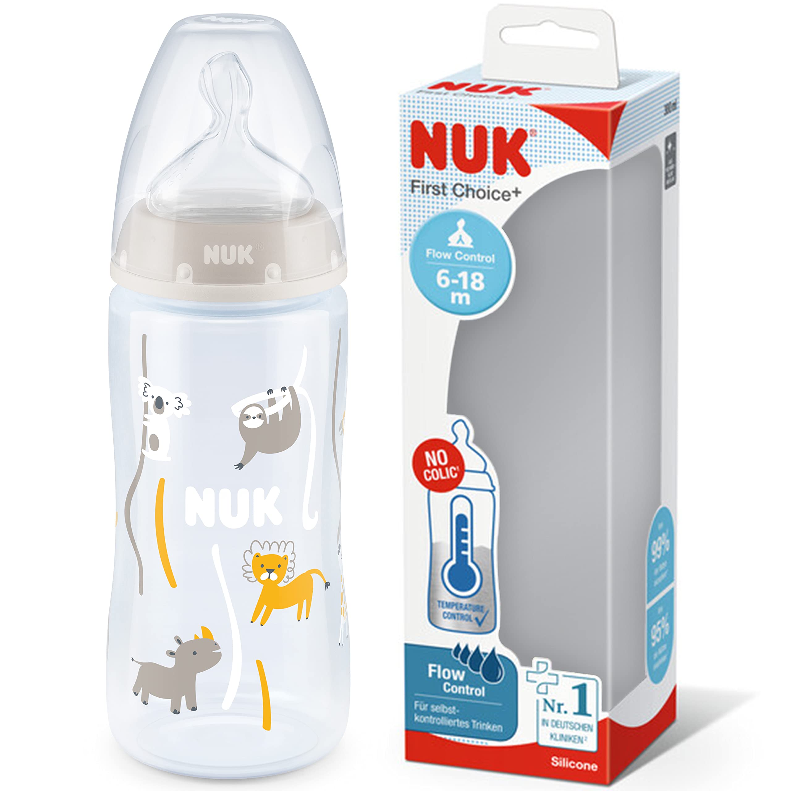nuk-first-choice-babyflasche-6-18-monate-300-ml-temperature-control-flow-control image 1