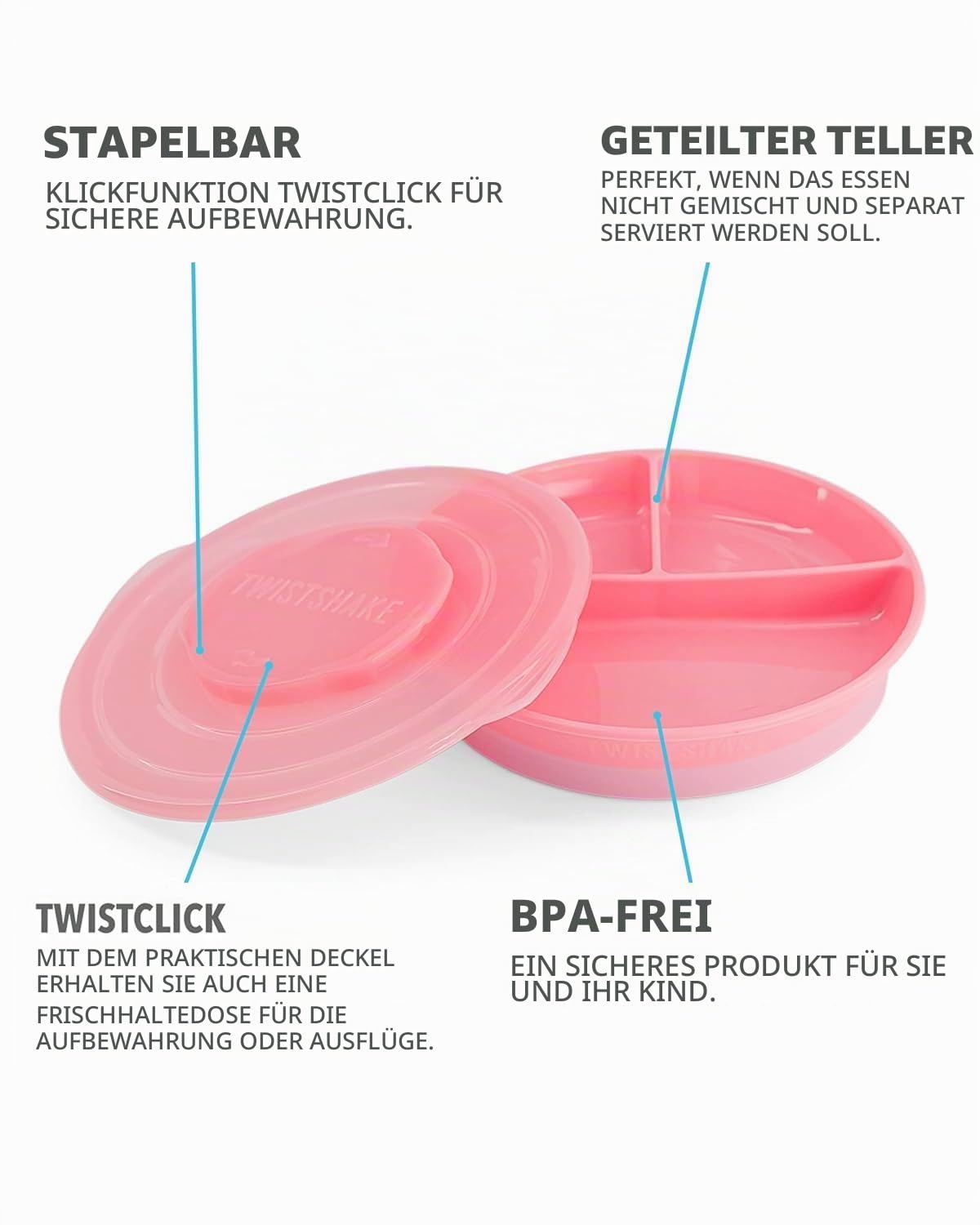 twistshake-baby-teller-mit-luftdichtem-deckel-grau-bpa-freier-entw-hnungsteller- image 2