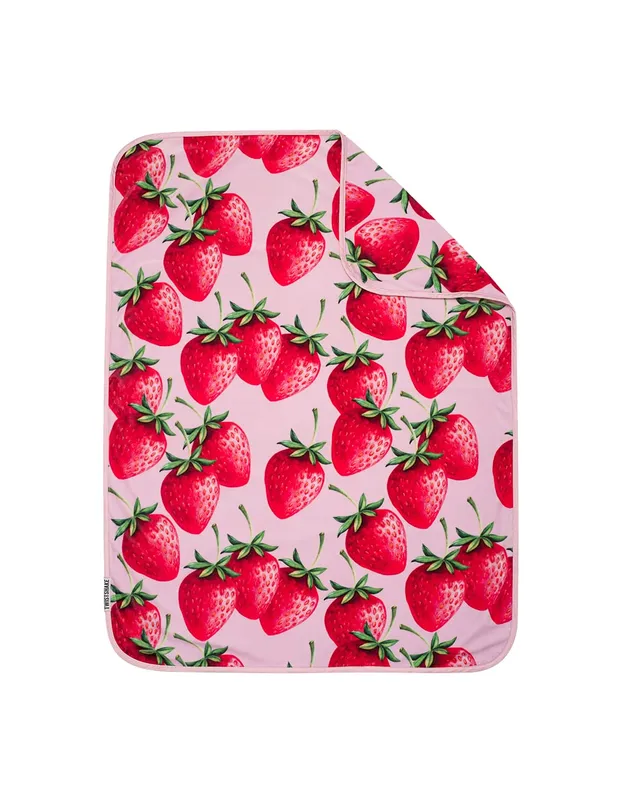 twistshake-babydecke-f-r-kinderwagen-aus-oeko-tex-samt-75-x-100-cm-erdbeeren-mus image 1