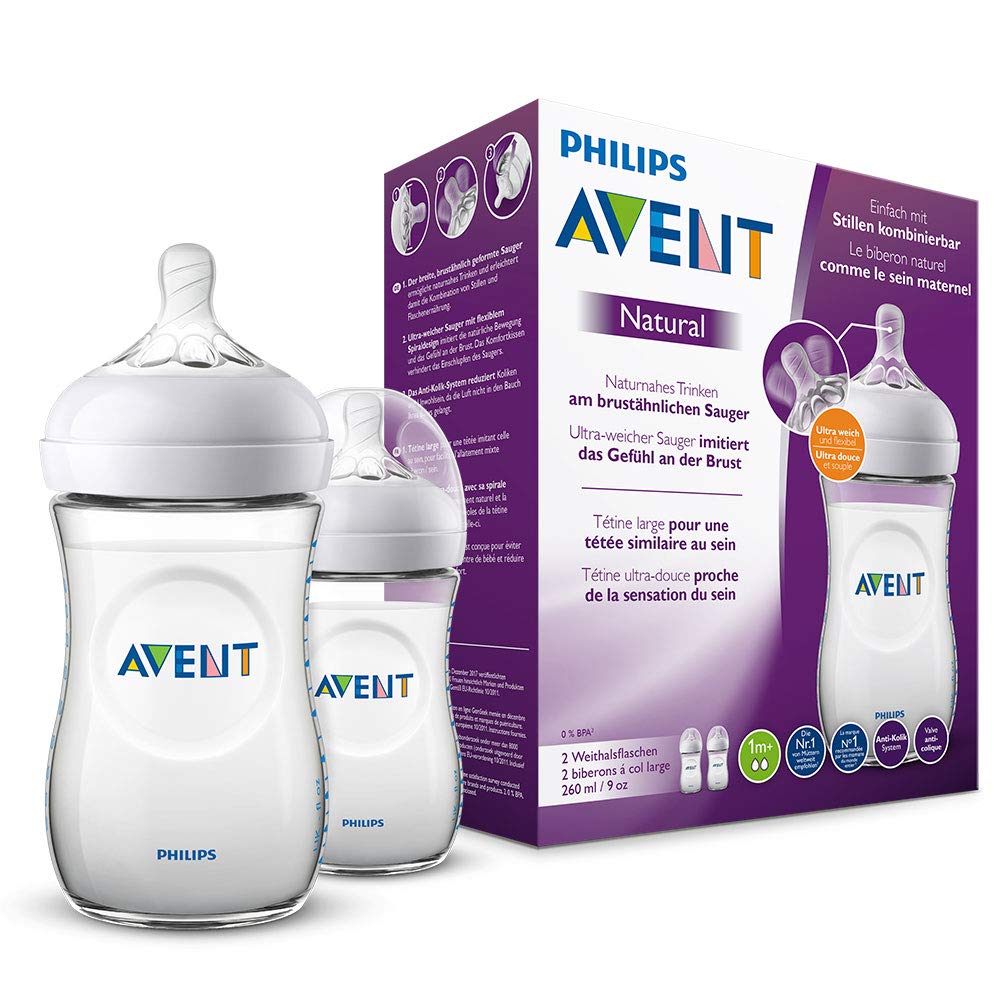 philips-avent-natural-babyflasche-scf033-27-mit-natural-sauger-langsamem-nahrung image 1