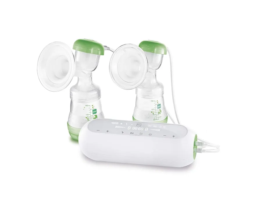 mam-2in1-doppelmilchpumpe-manuell-elektrisch-beidseitig-abpumpen-gr-n image 1