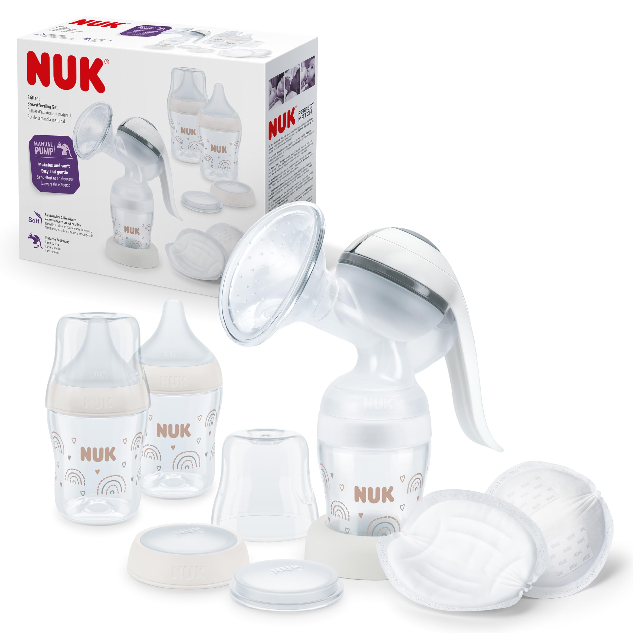 nuk-handmilchpumpe-mit-perfect-match-babyflasche-150-ml-silikonkissen-ergonomisc image 8