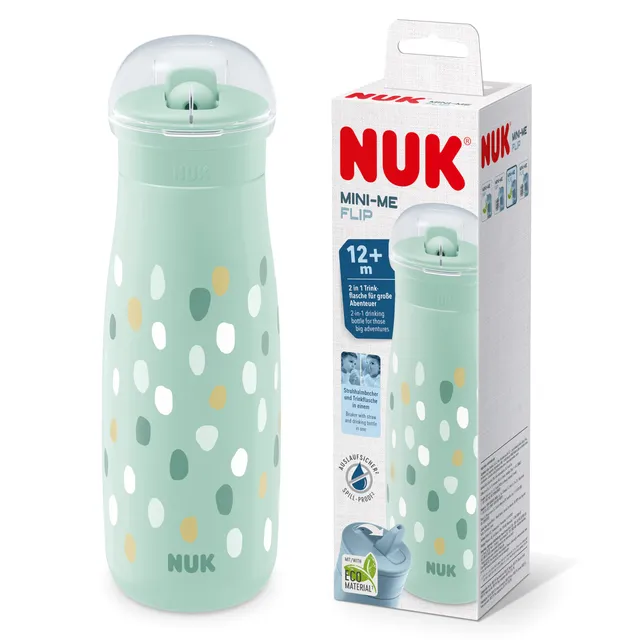 nuk-mini-me-flip-trinkflasche-mit-strohhalm-f-r-kleinkinder-450-ml-ab-12-monate- image 1