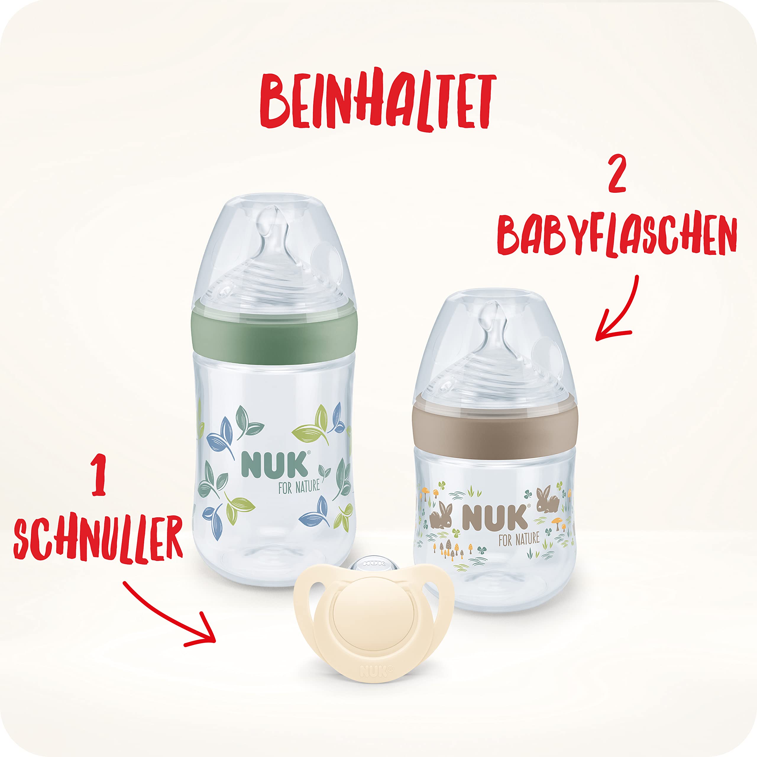 nuk-for-nature-start-set-2-babyflaschen-150-ml-260-ml-2-silikon-schnuller-0-6-mo image 2