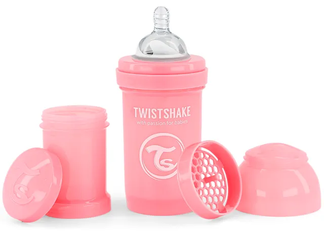 twistshake-anti-kolik-babyflasche-mit-milchpulverbeh-lter-und-mixer-180-ml-rosa- image 1