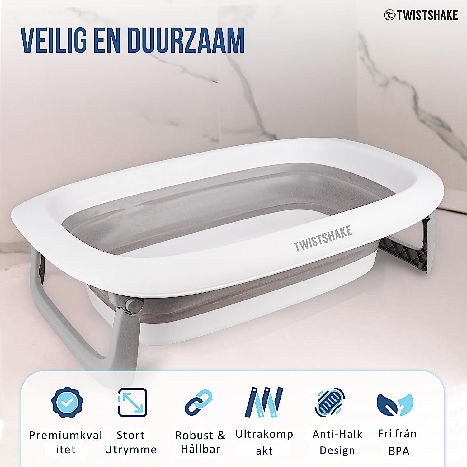 twistshake-faltbare-babybadewanne-rutschfest-30l-grau-wei image 4