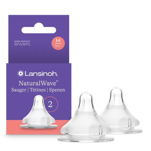 lansinoh-naturalwave-sauger-m-f-r-babys-ab-3-monaten-mittlere-gr-e-2-st-ck image 1